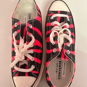 Hot pink zebra print Converse Allstar sneakers. New/Never worn.